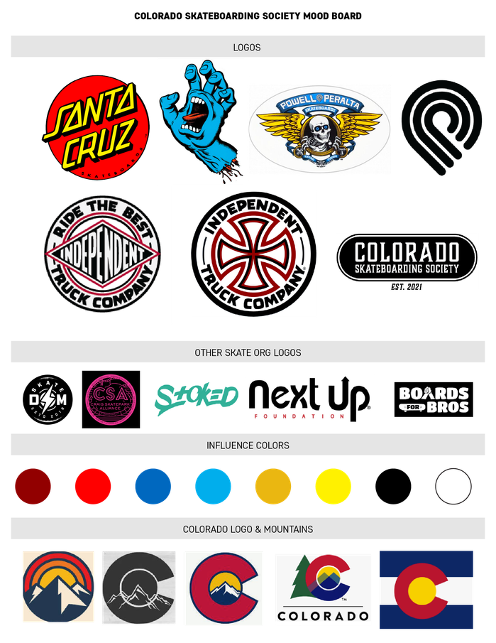 Colorado Skateboarding Society Moodboard ideas
