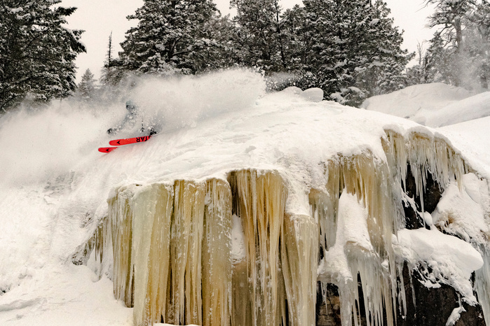 Forrest Coots skiing in the Teton Range of Wyoming