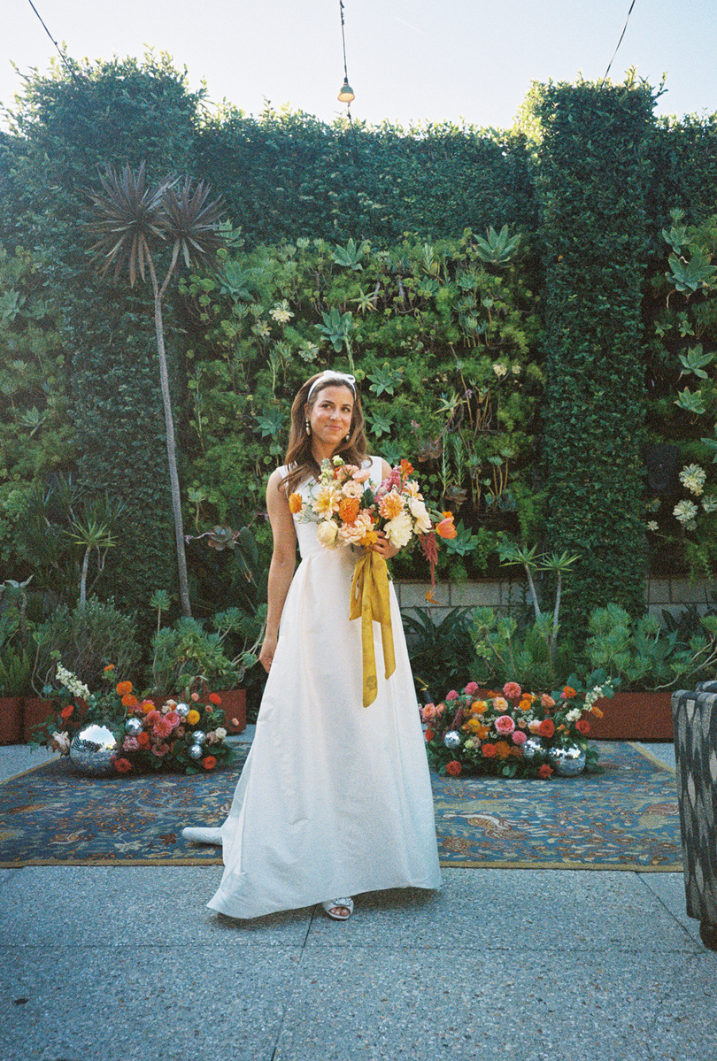 Stunning bride shot on film at The SmogShoppe, captured by Abigail Gorden Photography. A timeless and elegant wedding moment.