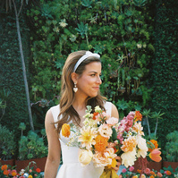 Stunning bride shot on film at The SmogShoppe, captured by Abigail Gorden Photography. A timeless and elegant wedding moment.