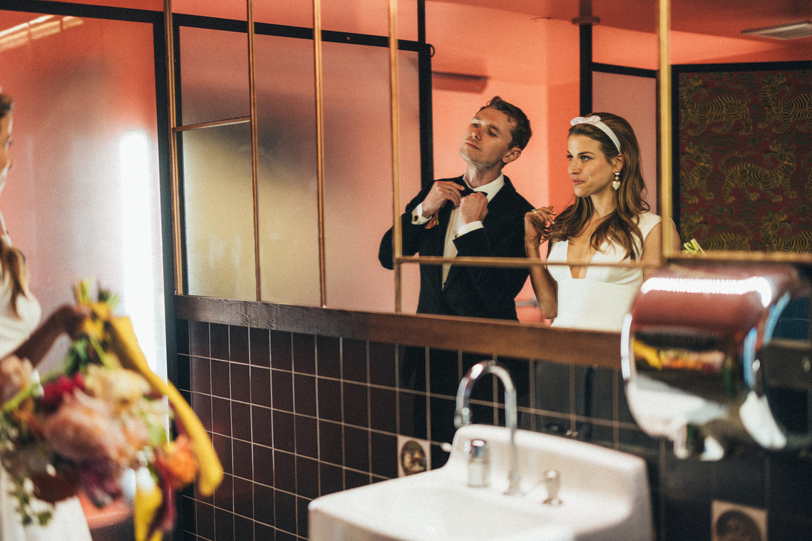 Celebrate the love of this newly married couple at The SmogShoppe in Culver City, CA. Captured by Abigail Gorden Photography, their stylish wedding was filled with vintage charm and unforgettable moments.