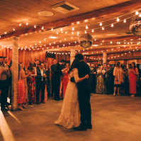 Timeless wedding photography of a newly wed couple having their first dance and pausing for a sweet moment captured by wedding photographer Abigail Gorden Photography.