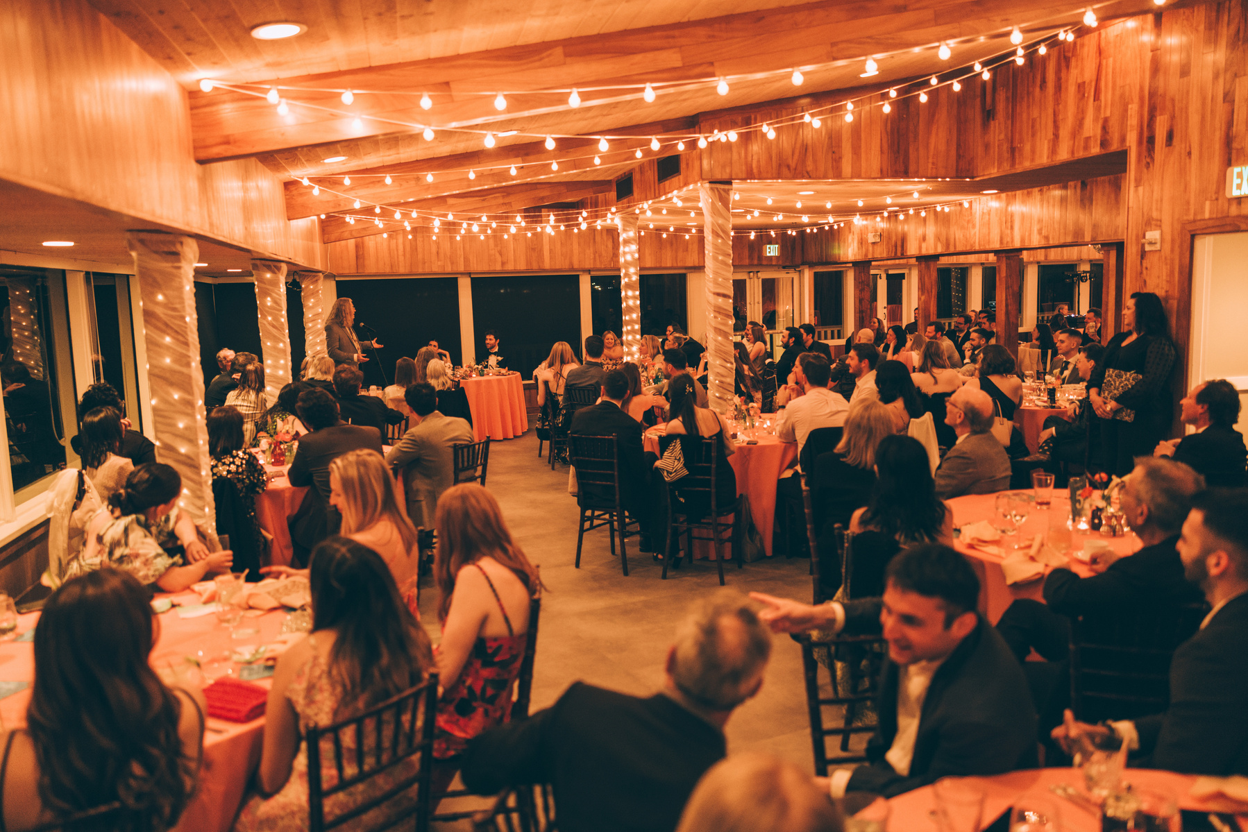 Wedding photography of guests at Duke's in Malibu, CA by Abigail Gorden.