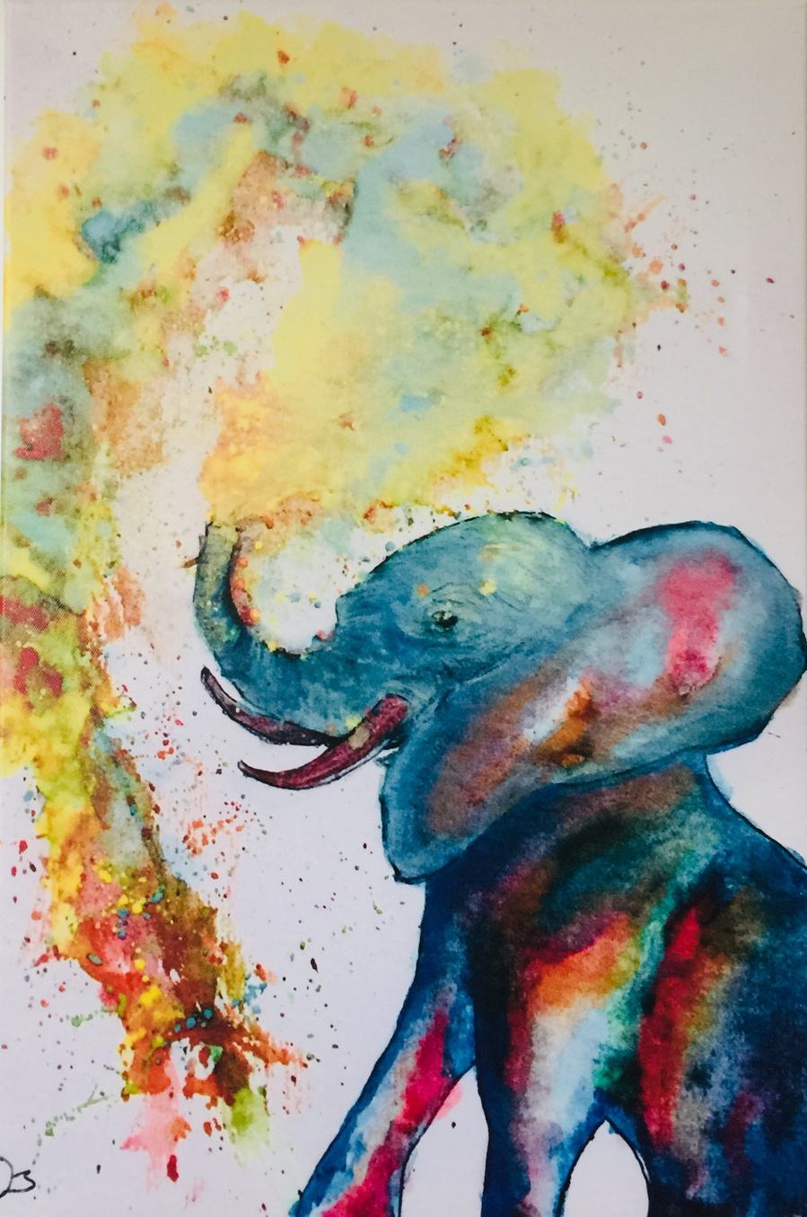 elephant, print, canvas print, canvas, canvas art, canvas painting, wall art, home décor, unique, original, artist, artwork, contemporary art, original art, emerging artist, Eleni NeoBenyon, NeosDesigns-Art Ltd