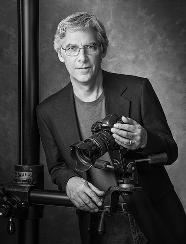 Portrait of photographer Kirkman Amyx in his studio.