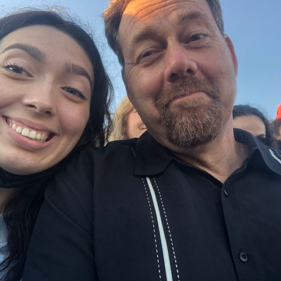 Justin with his daughter, Summer