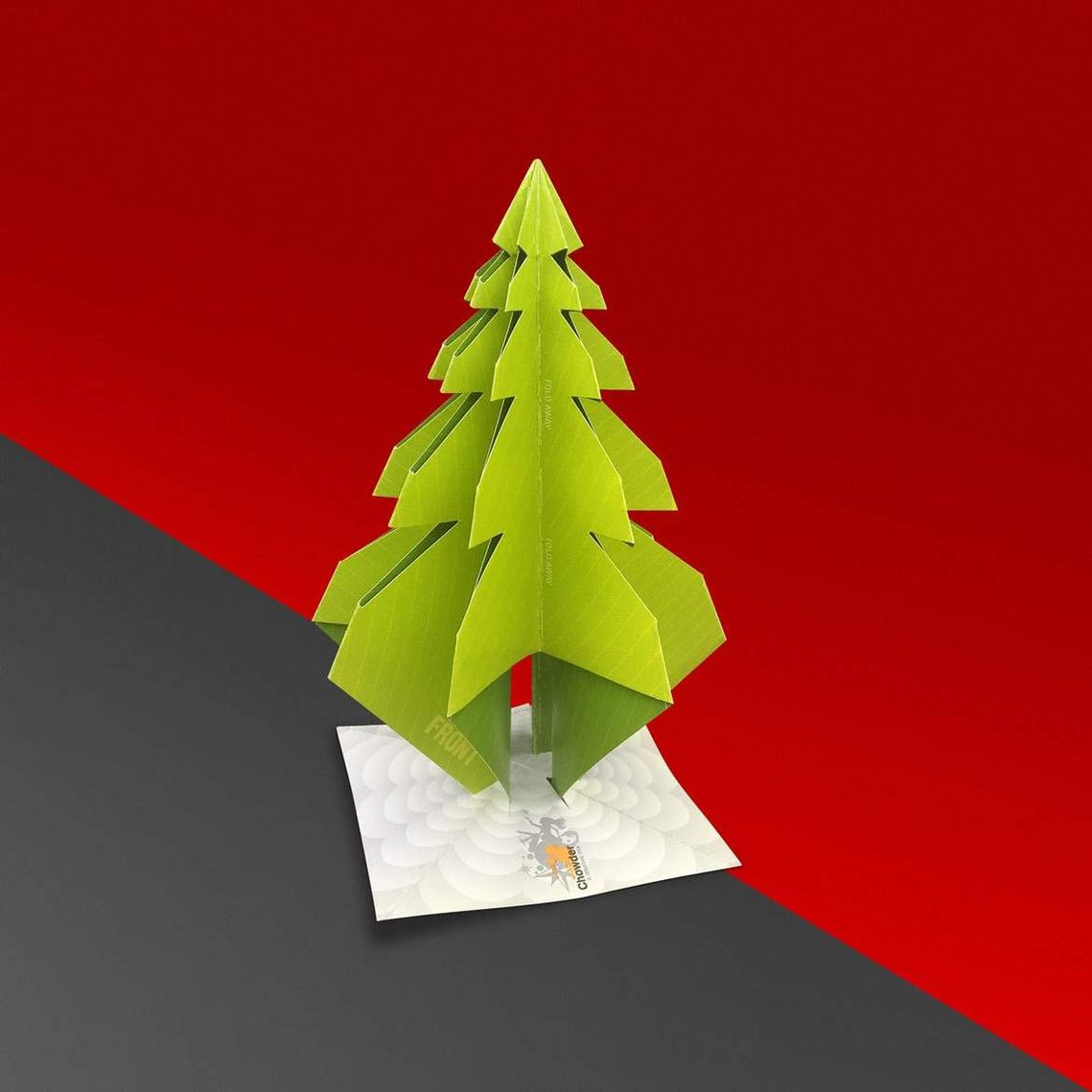 3D Holiday Tree, promotional material. Chowder, Inc.
