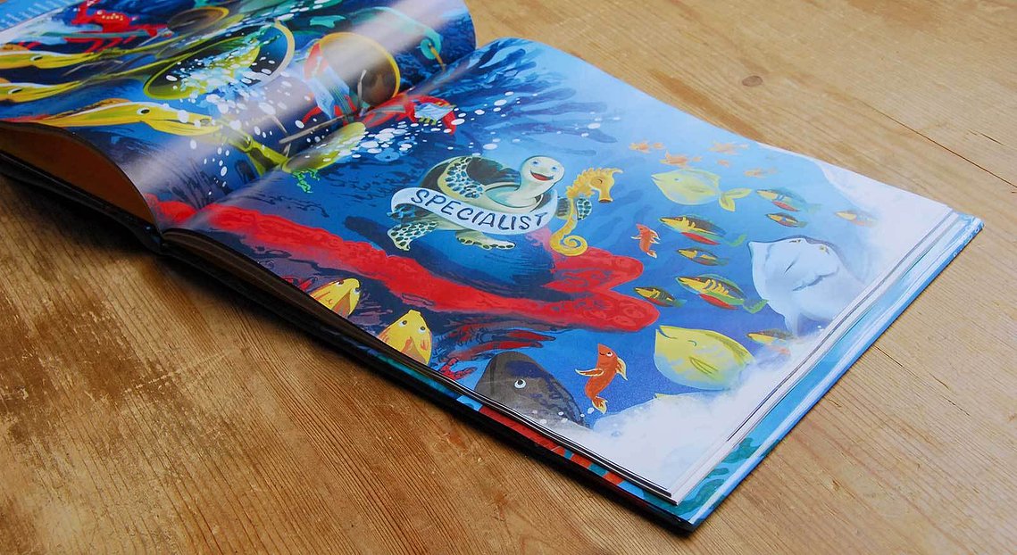 Tuke - the Specialist Turtle, logotype & book design. Chowder, Inc.