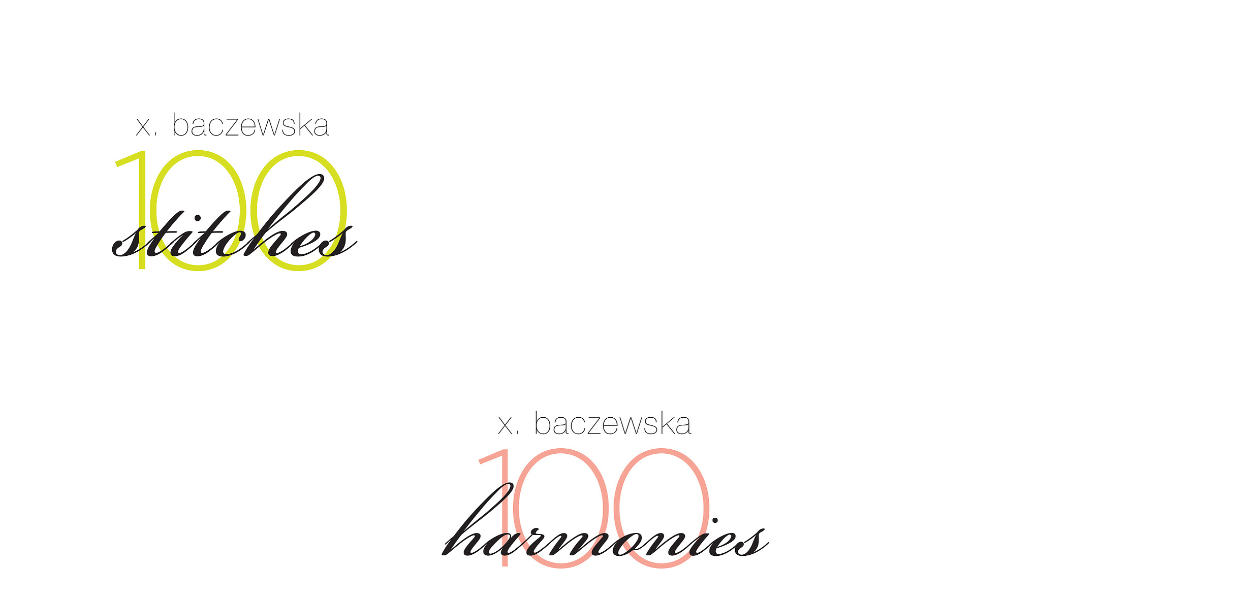 100 stitches logo, 100 harmonies logo