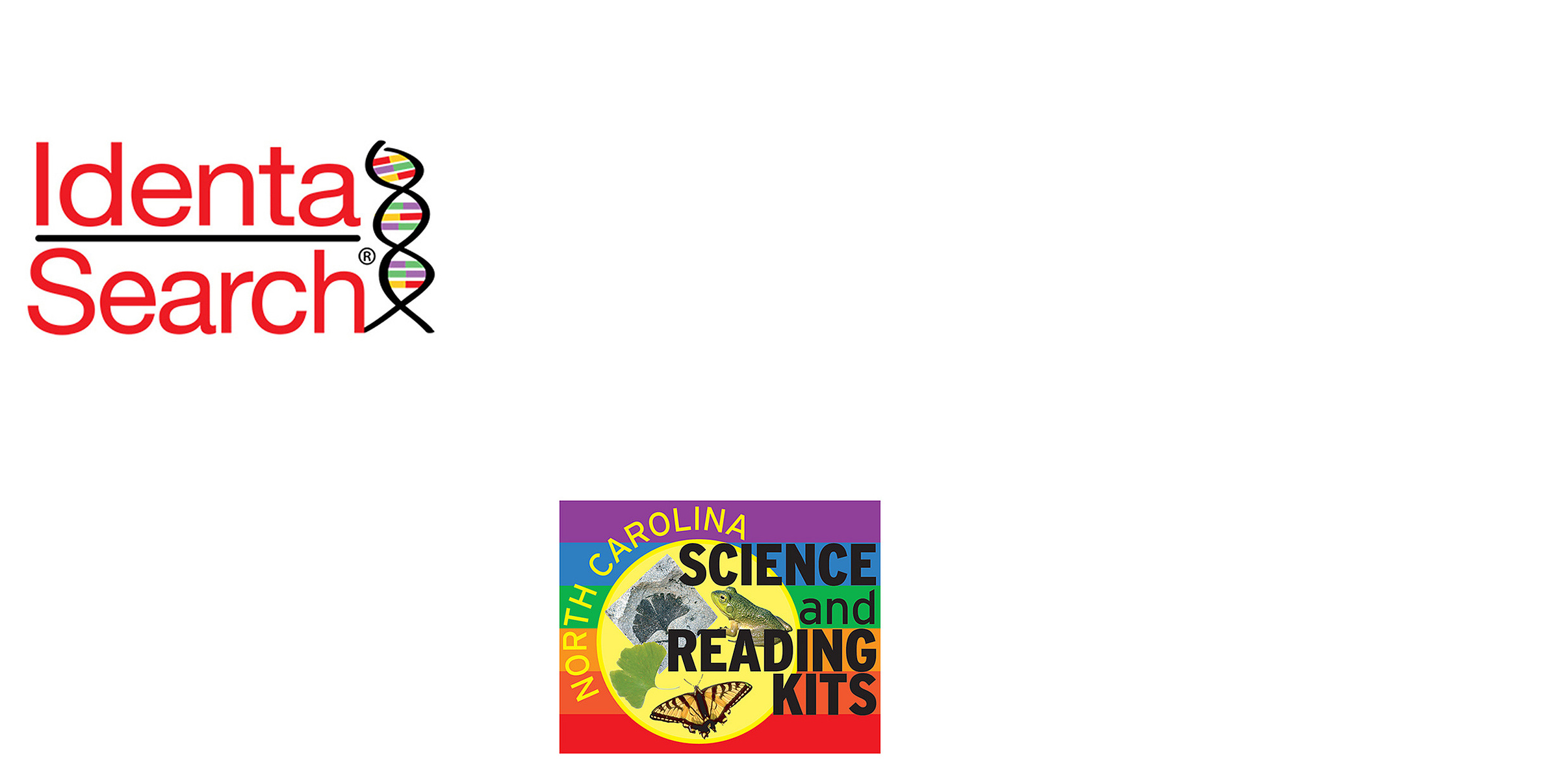 IdentaSearch logo, scholastic reading kits logo