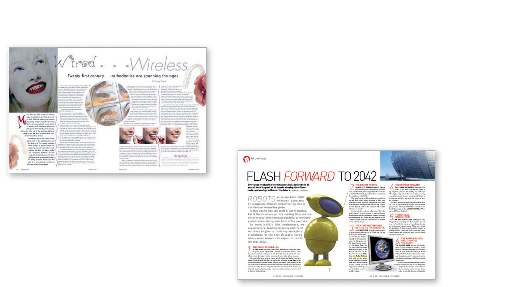 beautiful teeth,
nafe magazine (national association for female executives)