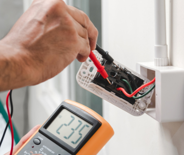 Electrician at work