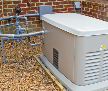 Generator set up outside