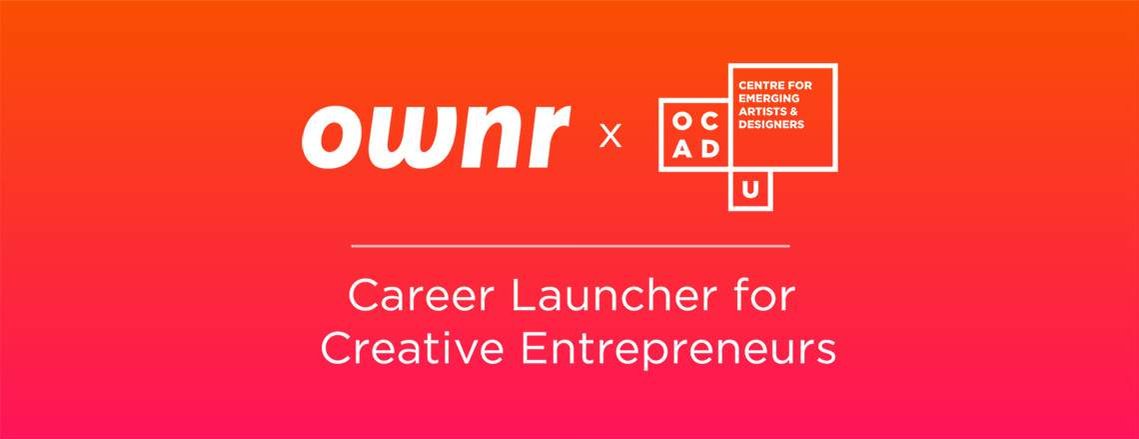 The owner logo paired with the Center of Emerging Artists & Designers  OCADU logo . Below is text that says 