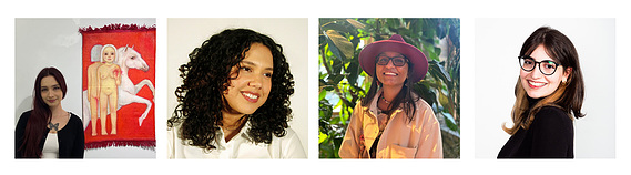 Left to right: Nadia Da Silva, Maria San Martin Celi, Vishwa Patel, and Tara Haghighi.
