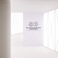 white corridor made of backlit fabric