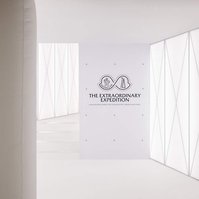 white corridor made of backlit fabric