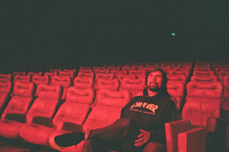 pedro winter, portrait, le grand rex, empty, seats, red glow, paris