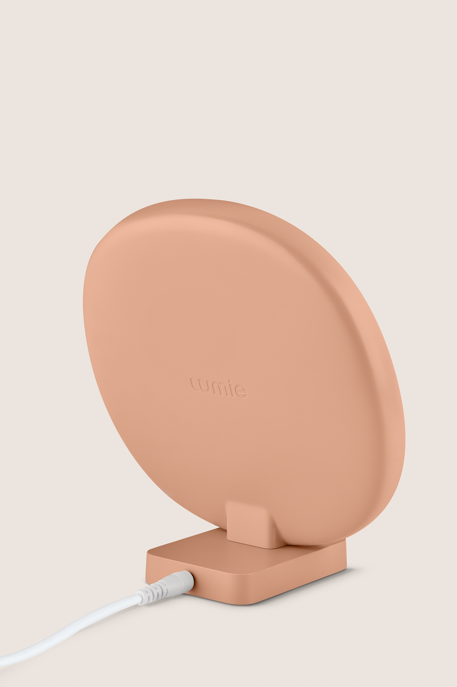 A product shot of a lamp on a clean backdrop. 