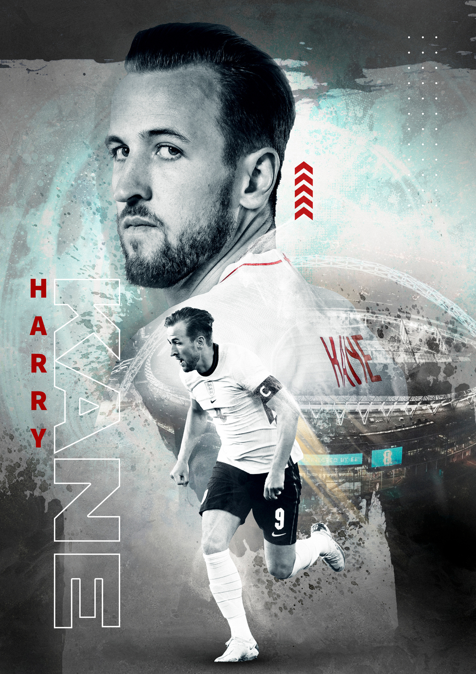 This Euro 2020 sports mural design was created by London based, Simeon Elson.