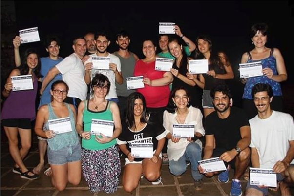 Ull Galindez teaching the Meisner Technique in Buenos Aires. Palermo.