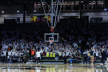 The student section at the CU Events Center cheers for the University of Colorado Boulder&#x27;s Women&#x27;s Basketball team on Friday, Jan. 14th, 2022. (Io Hartman&#x2F;CU Independent)