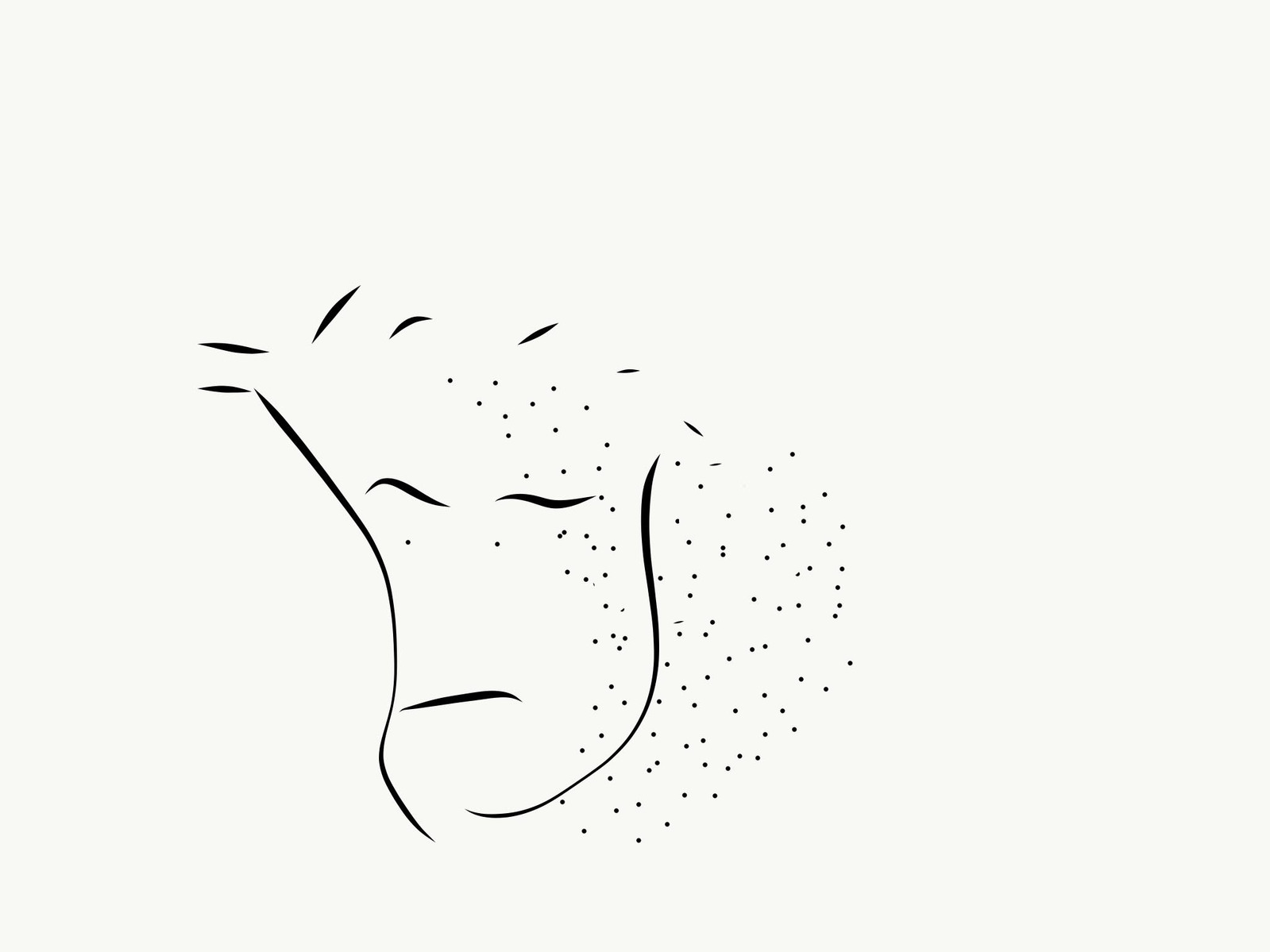 a man's face with spots but the spots don't fit