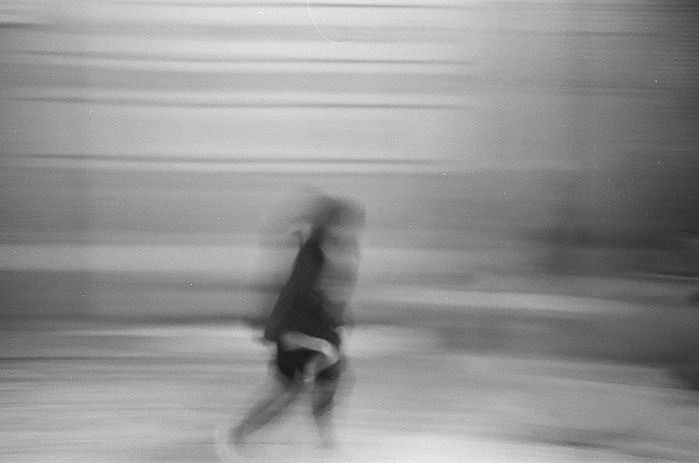 ice crystals canon black and white street motion blur photography evanston illinois chicago