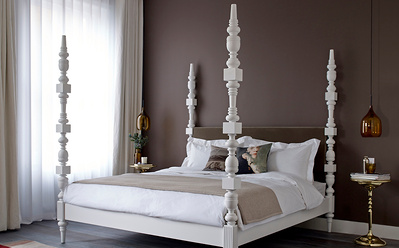 Four Poster Bed photographed for YOO Home by Graham Atkins-Hughes Interior Design Photographer London 