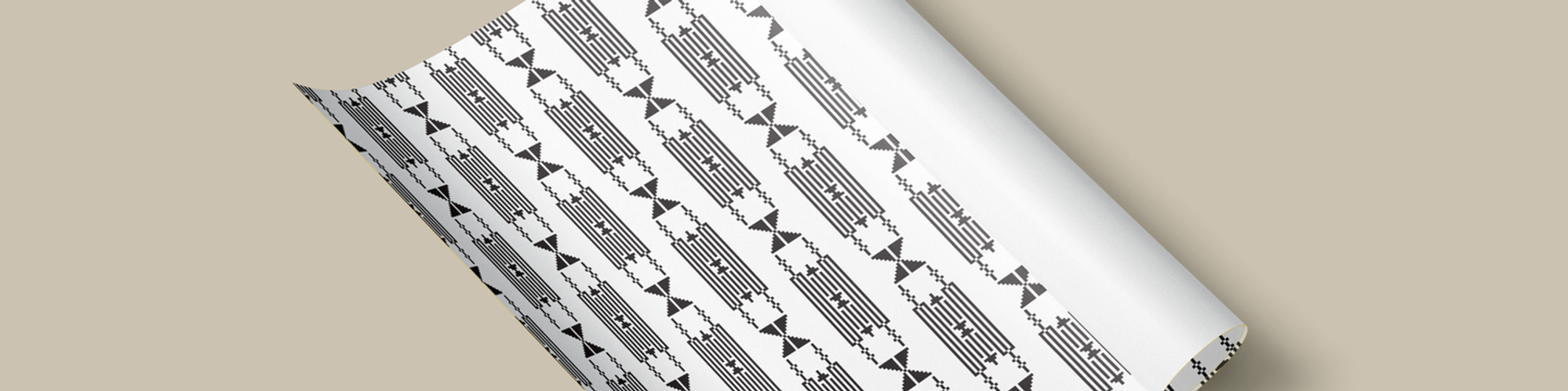 B&W wrapping paper
Inspired by Palm tree stitch from Gaza area
⚡ 100*70 cm
⚡ Matt paper