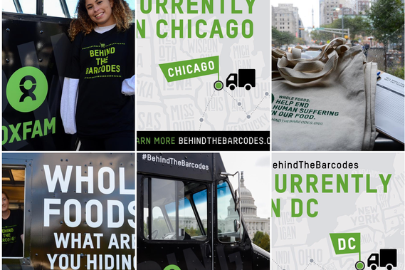 Curated Instagram feed posts of Behind the Barcodes campaign food truck road trip stunt.