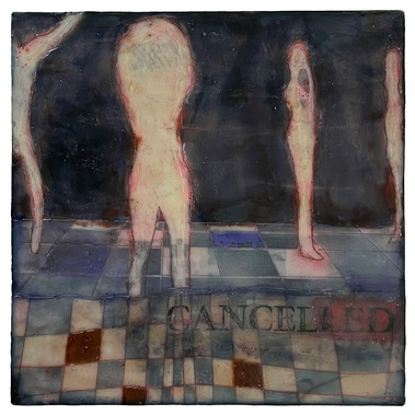 JEN-K-ART - CancelLED
2024, 10x10, encaustic mixed media
