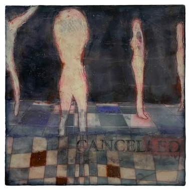 JEN-K-ART - CancelLED
2024, 10x10, encaustic mixed media