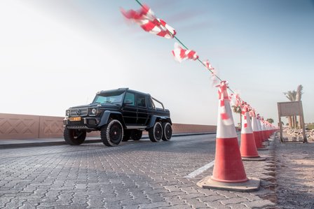 Mercedes G63 6x6 in Dubai, UAE by automotive photographer Theron Lane