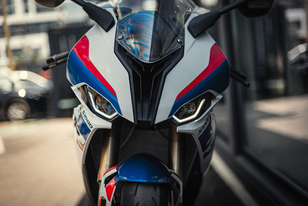 BMW S1000RR detail shot by motorcycle photographer Theron Lane