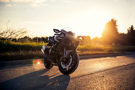 Kawasaki H2 superbike by motorcycle photographer Theron Lane