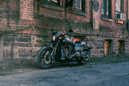 Harley-Davidson FXDR sport cruiser by motorcycle photographer Theron Lane