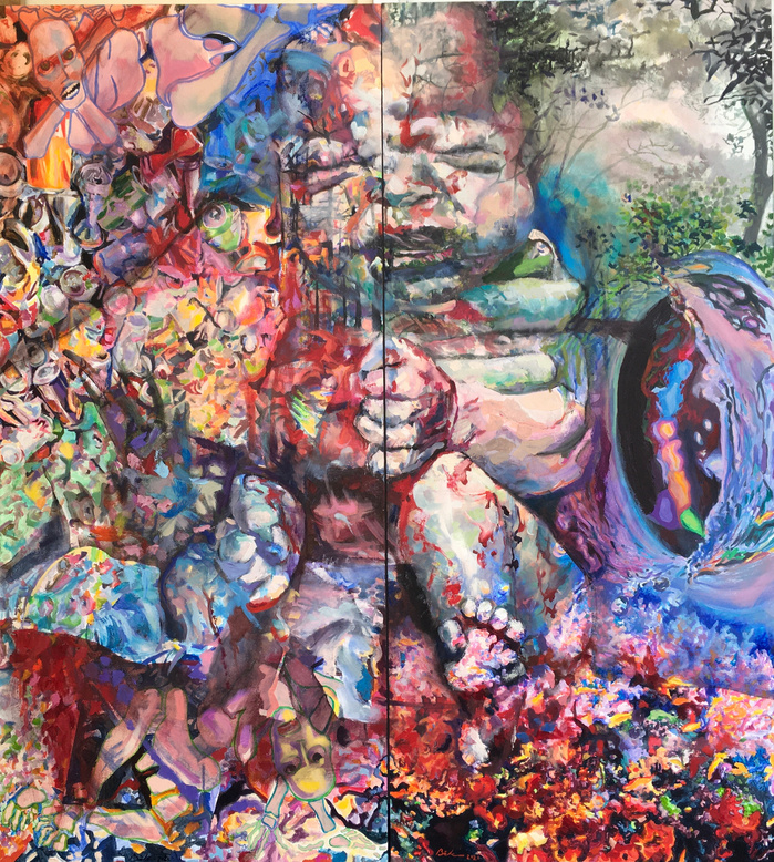 Diptych - oil on panel