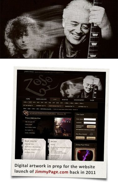 My first ever celebrity digital artwork project for artist Jimmy Page