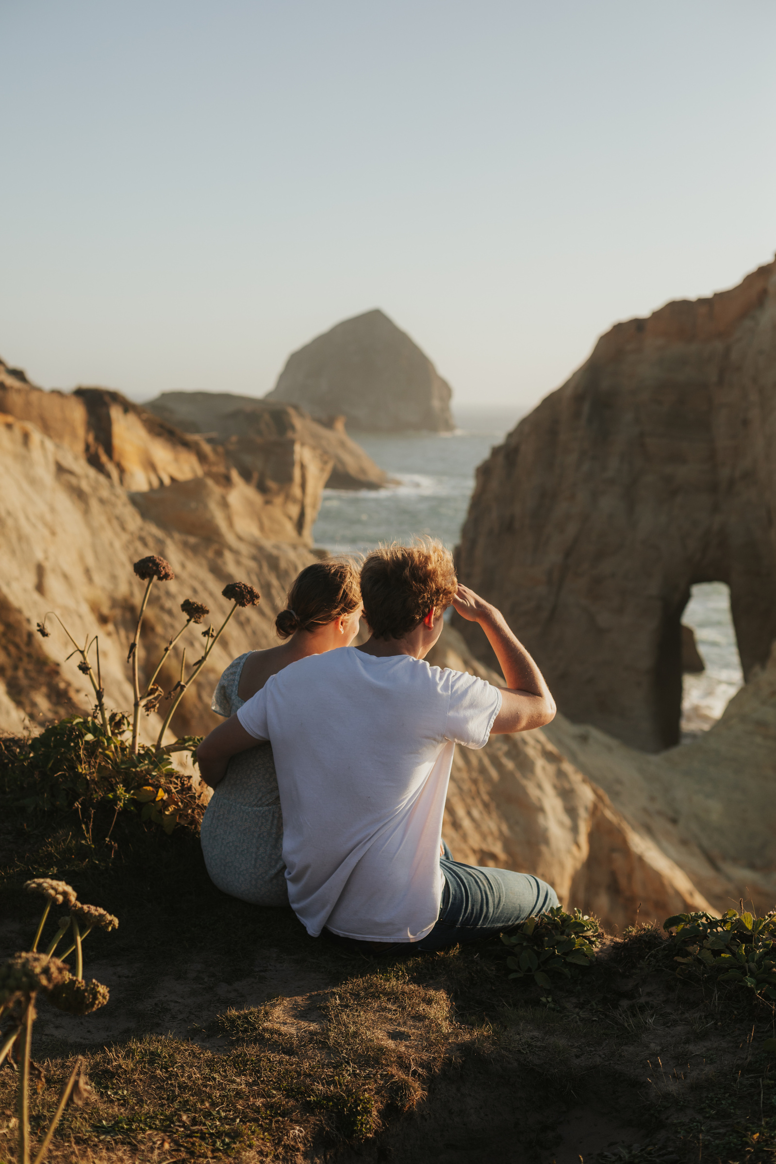 Oregon Coast Sunset Engagement Session At Cape Kiwanda 