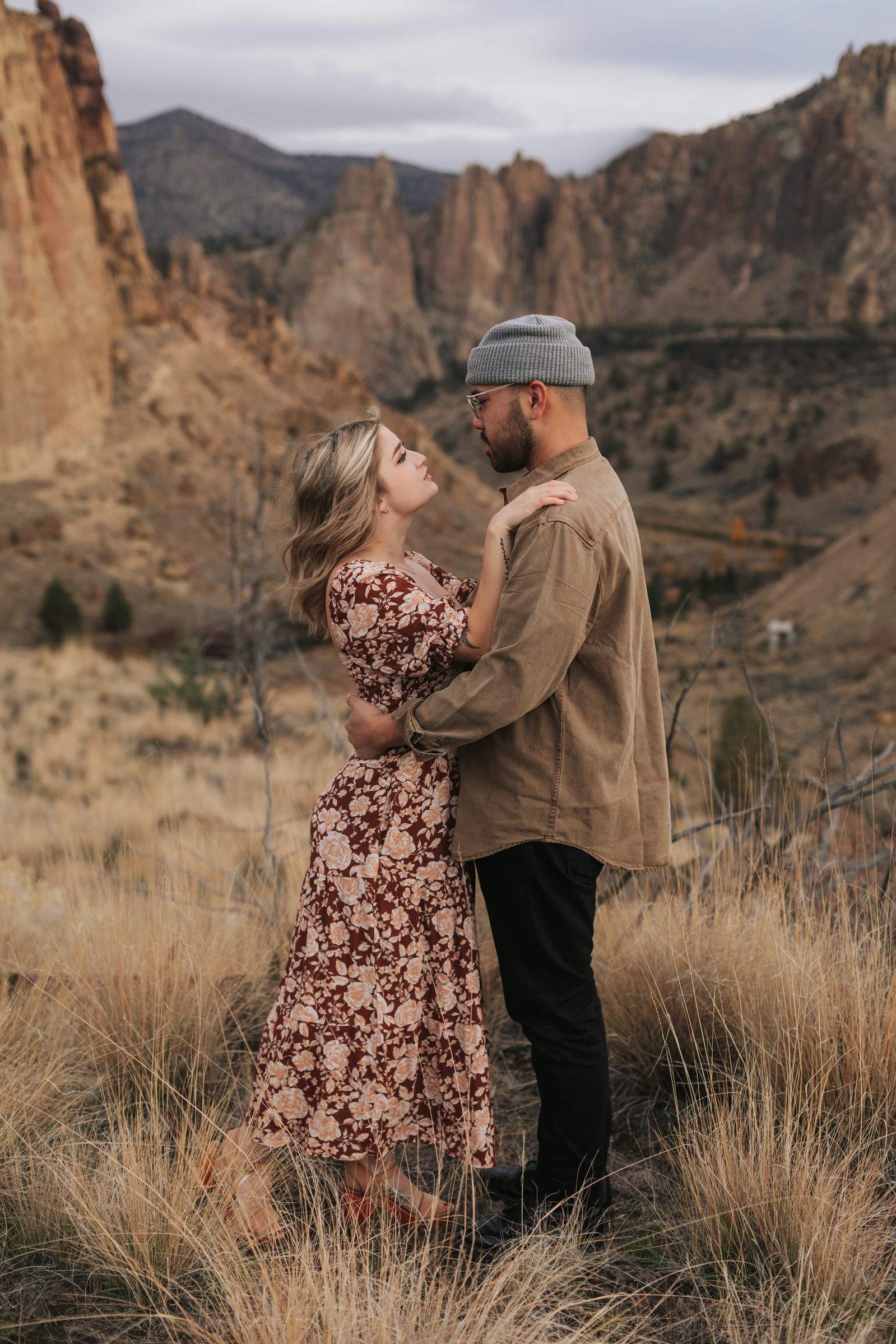 Intimate Smith Rock Engagement Session 
