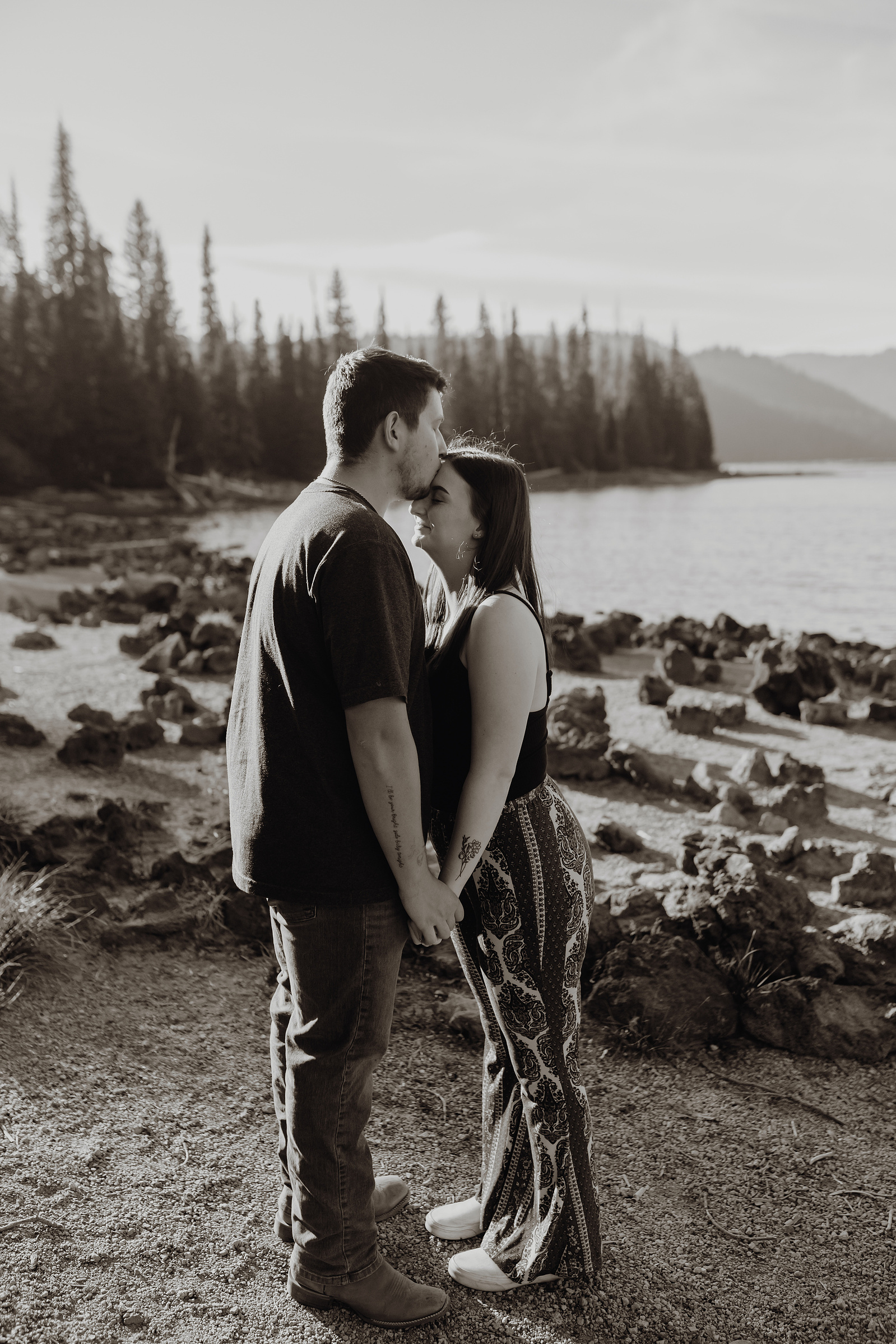 Engagement photos at Sparks Lake near Bend Oregon