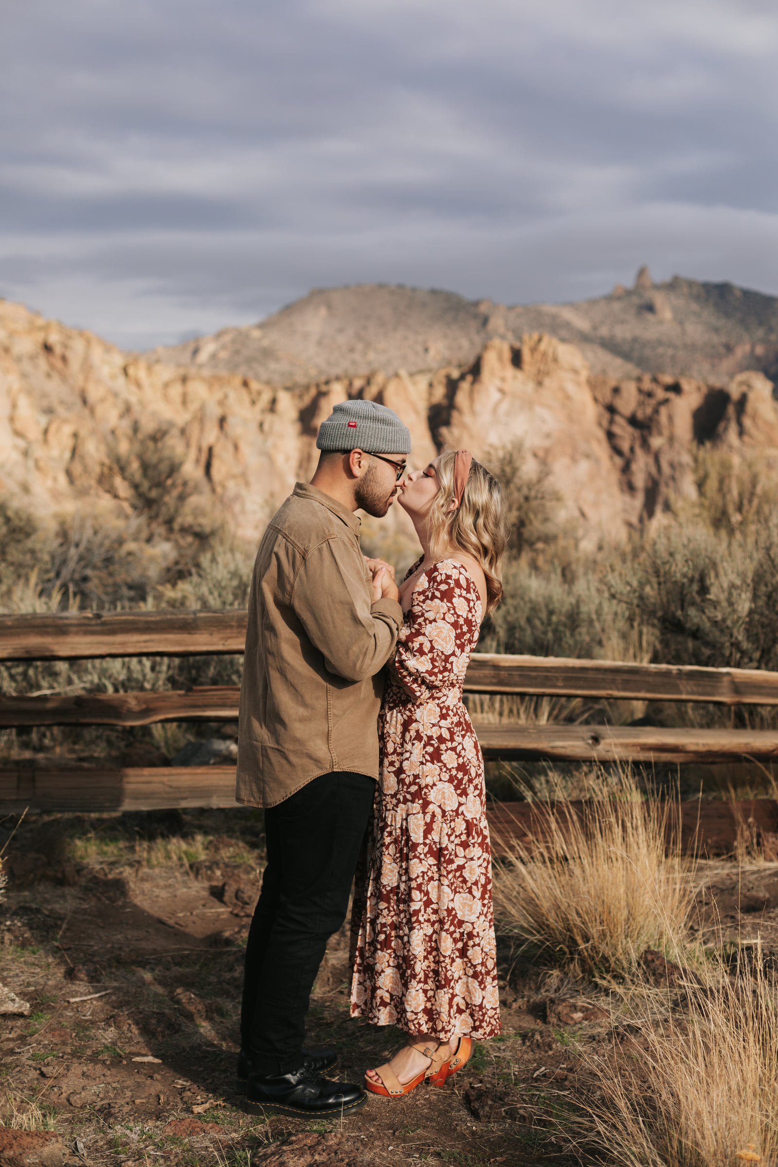 Intimate Smith Rock Engagement Session 