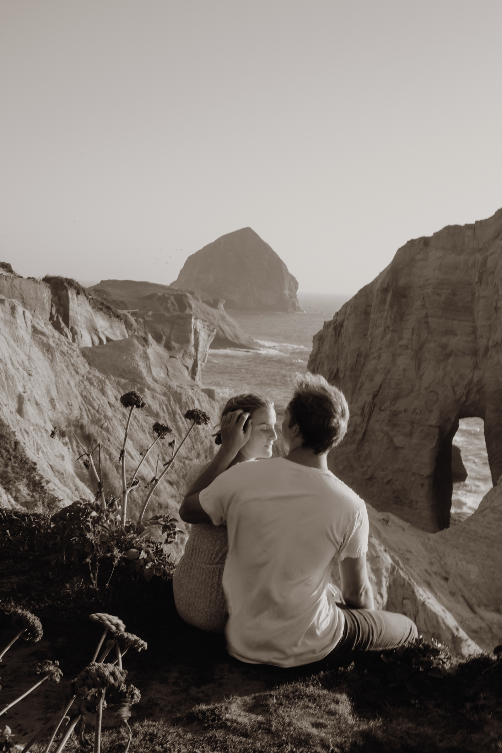 Oregon Coast Sunset Engagement Session At Cape Kiwanda 