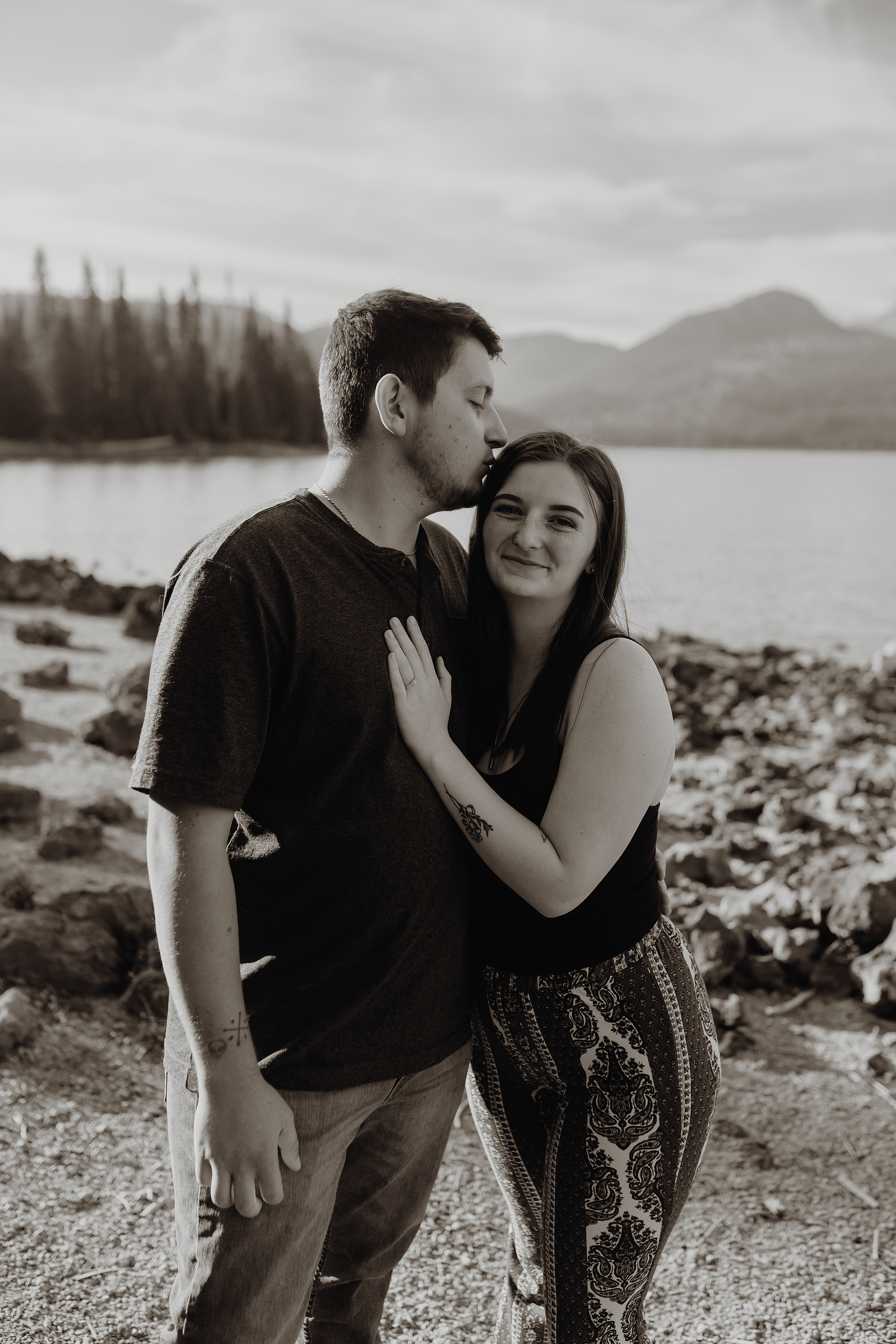 Engagement photos at Sparks Lake near Bend Oregon