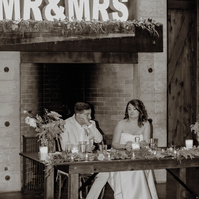 groom crying at Bend Oregon wedding reception at Brasada Ranch