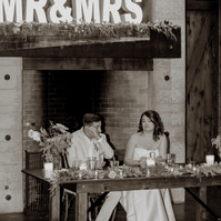 groom crying at Bend Oregon wedding reception at Brasada Ranch