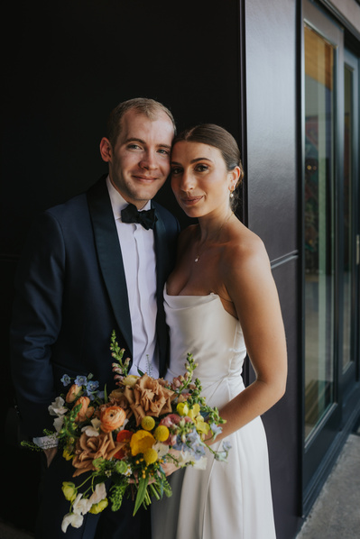 Couples portrait at Bend Oregon wedding