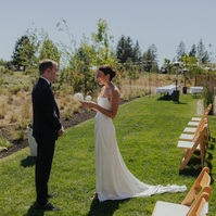 Wedding first look bend oregon