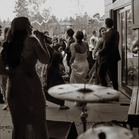 live band bend oregon backyard wedding 